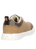 zapatilla resistente camel para niño, caña de 5.8 cm y forro textil