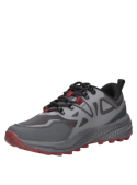Zapatilla gris de hombre para trail running, ideal para actividades outdoor, con diseño geométrico en los costados.