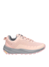 Calzado deportivo rosado para mujer, con refuerzos en ojales y puntera, ideal para combinar con leggings o jeans.