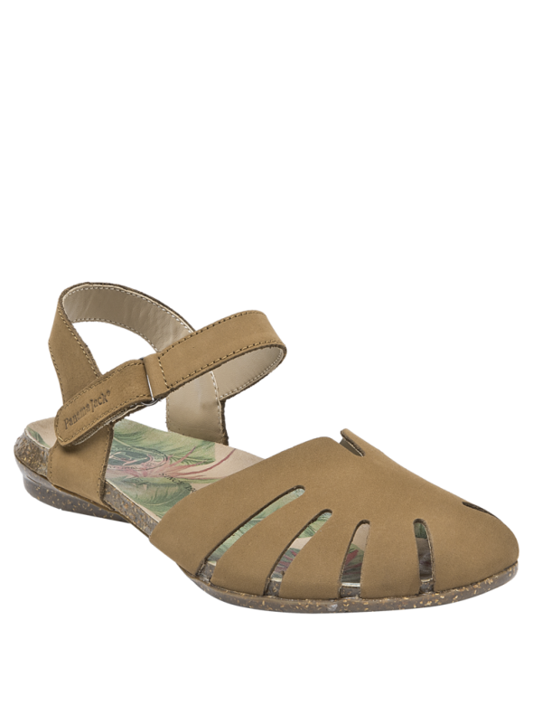 Versátil sandalia de cuero marrón para mujer, perfecta para actividades cotidianas y combinaciones veraniegas.