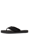 Calzado masculino negro, diseño minimalista y funcional, ideal para actividades informales y días cálidos.