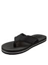 Sandalia negra para hombre de estilo casual, hecha de material sintético con tiras gruesas para un ajuste seguro y cómodo.