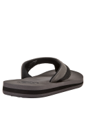 Calzado casual negro para hombre, sandalia de punta abierta y taco plano de 2.3 cm.