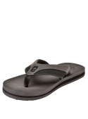 Sandalia negra casual para hombre de material sintético, ideal para el verano y actividades al aire libre.