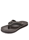 Sandalia negra casual para hombre de material sintético, ideal para el verano y actividades al aire libre.