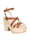 Sandalia Mujer I197 POLLINI café