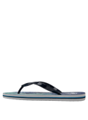 Flip-flop azul para hombre, estilo casual con gráficos modernos, ideal para combinar con ropa veraniega.