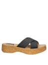 Sandalia de mujer negra, estilo casual, fabricada en material sintético, perfecta para ocasiones especiales.