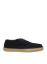 Calzado casual masculino azul marino, ideal para un look bohemio, con suela espartana y tejido trenzado.