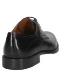 Derby de cuero negro para hombre, versátil y cómodo, apto para un look semiformal con pantalones de tela.