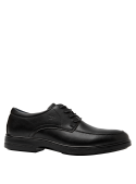 Zapato de vestir Derby negro para hombre, cuero elegante.