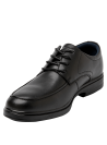 Zapato Derby negro con taco bloque de 3.5 cm para hombre.