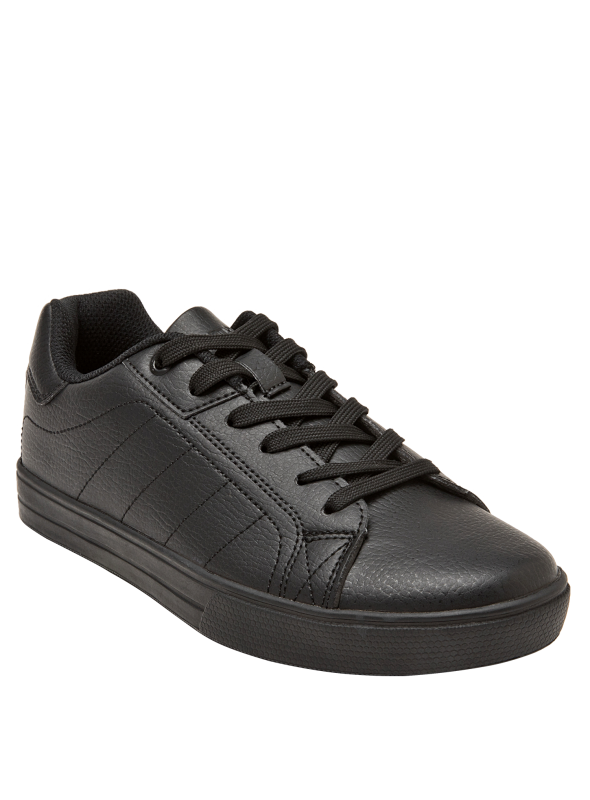 calzado escolar negro unisex, material sintético, ideal para niños en actividades escolares