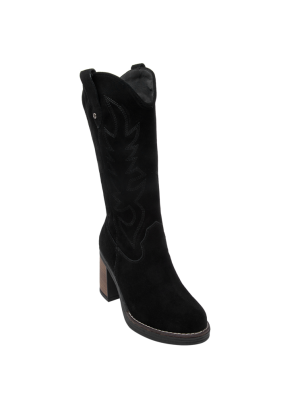 	Bota Vaquera Cuero Mujer