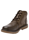 Botín de cuero marrón para hombre, diseño clásico y robusto, adecuado para salidas casuales y ambientes informales.