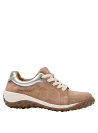 zapatilla rosada de cuero para mujer, estilo casual, ideal para actividades diarias.