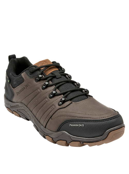 Zapatilla café para hombre de estilo outdoor, con diseño robusto y funcional, ideal para actividades al aire libre.