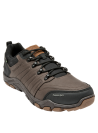 Zapatilla café para hombre de estilo outdoor, con diseño robusto y funcional, ideal para actividades al aire libre.