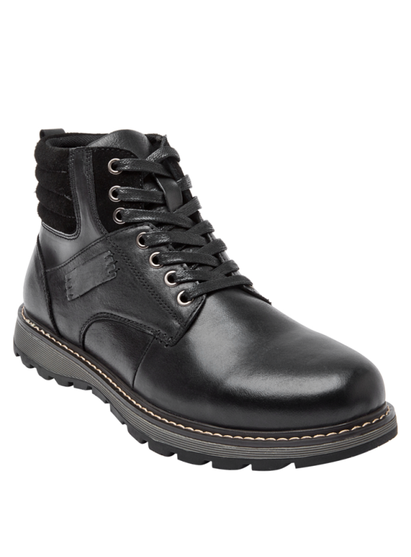 Calzado de cuero café masculino, diseño robusto y funcional, con costura decorativa, ideal para moda urbana y comodidad.