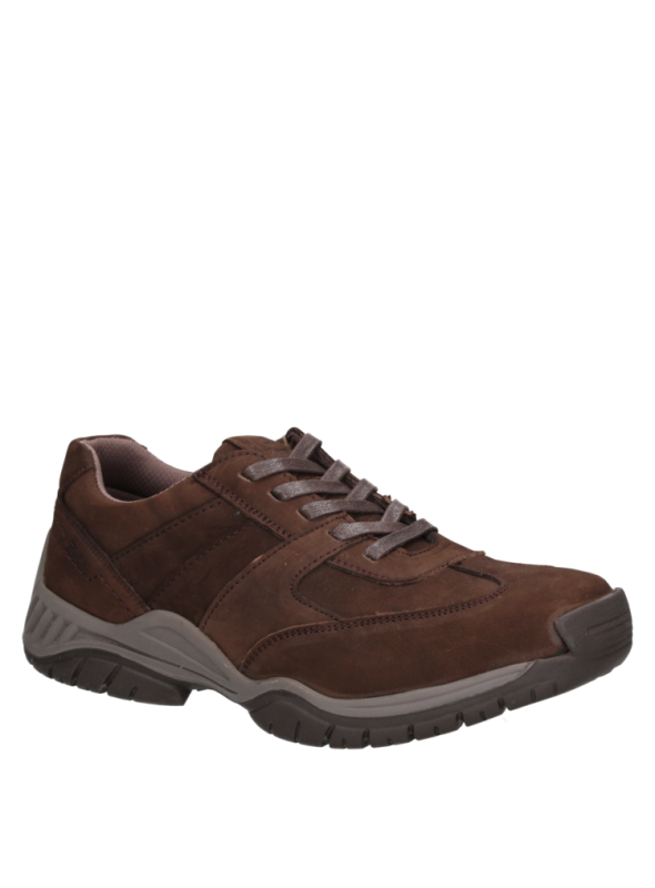 Zapato negro de cuero para hombre, versátil y cómodo, perfecto para combinar con ropa informal como jeans o chinos.
