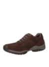 Zapato casual de cuero marrón para hombre, ideal para caminatas urbanas y uso diario, con costuras visibles.