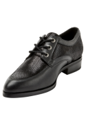 Zapato oxford de cuero negro para mujer, versátil y sofisticado, con forro de poliuretano.