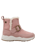 Bota casual de niña con hebilla y suela cómoda, excelente opción para paseos al parque en climas fríos.