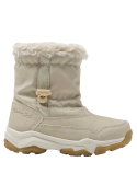 Bota textil beige para niña, estilo casual, protección contra frío y lluvia.