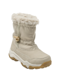 Bota casual beige de niña, altura de caña 9 cm, suela con buen agarre.