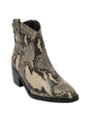 	Botín Vaquero Cuero Mujer