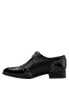 Zapato negro de cuero para mujer, cómodo y elegante, perfecto para el día a día.
