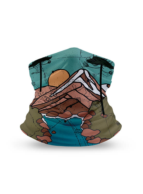 Bandana deportiva celeste unisex, material reciclado, ideal para aventuras al aire libre.
