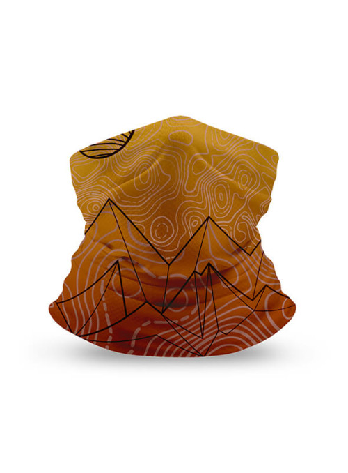 Accesorio deportivo naranja para niños, bandana de poliéster reciclado, cómodo y flexible para diversas actividades.