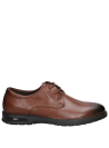 Zapato derby de cuero café para hombre, ideal para ocasiones diarias y confort.
