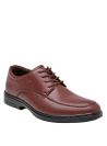 Diseño estiloso y cómodo del zapato Derby café de cuero.