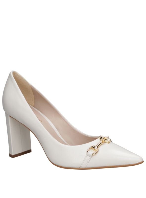 Zapato de cuero negro para mujer, estilo casual de Luz Da Lua, con taco bloque de 8.5 cm.