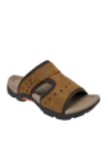 Sandalia de cuero camel para hombre, diseño outdoor, perfecta para verano.