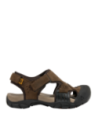 Sandalia de cuero marrón para hombre, estilo outdoor, ideal para actividades al aire libre.