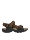 Sandalia de cuero café para hombre estilo outdoor, ideal para actividades al aire libre.