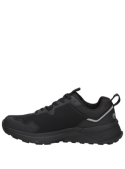 Calzado negro de hombre, zapatilla de running con punta redonda y caña de 5 cm.
