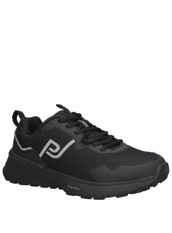 Zapatilla gris de hombre estilo running con diseño moderno y resistente para trail.
