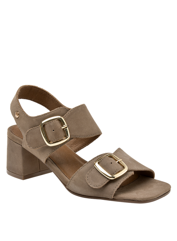 Elegante sandalia de cuero negro con punta abierta, perfecta para ocasiones especiales.