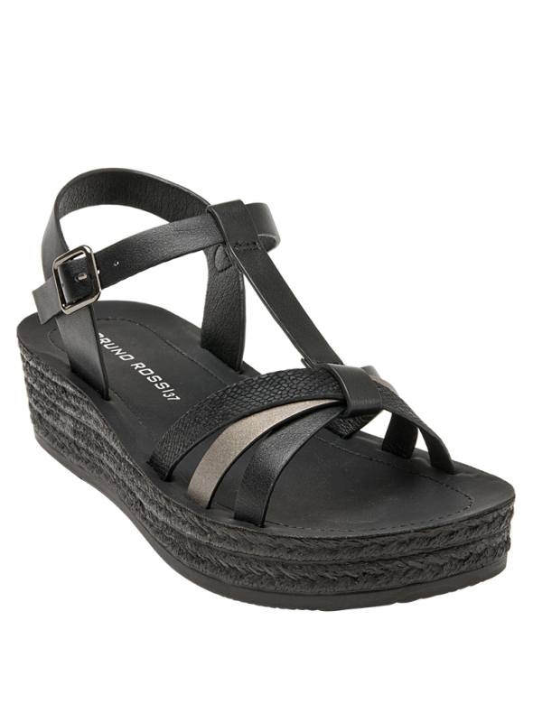 Sandalia Mujer K706 BRUNO ROSSI NEGRO