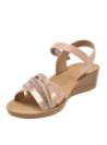Sandalia rosa de mujer estilo casual, diseñada en PU, perfecta para salidas veraniegas.