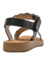 Sandalia de niña negra, estilo casual con punta abierta, ideal para el hogar o exteriores.