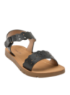Sandalia negra de niña, diseño casual con forro de PU, perfecta para el parque o la playa.