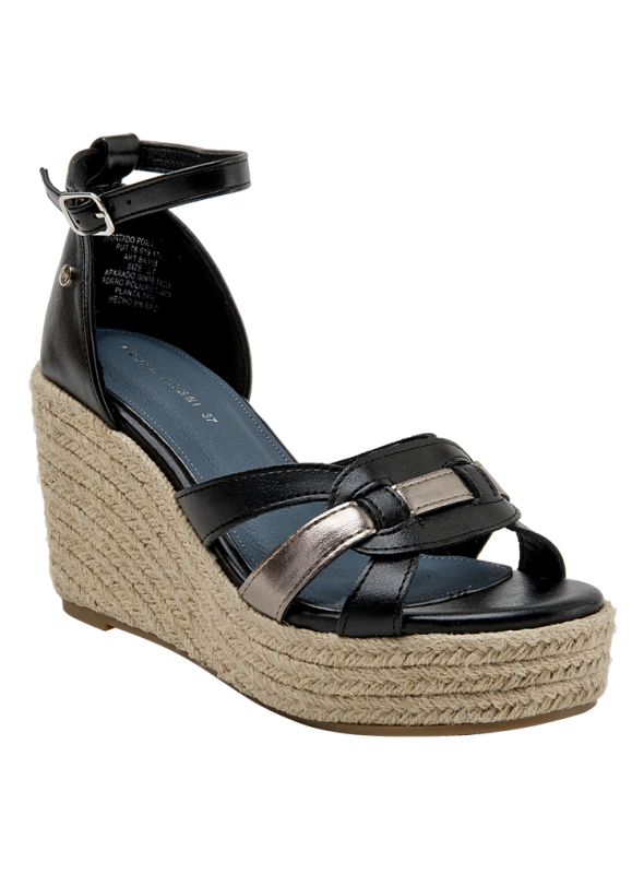 Sandalia Mujer K705 BRUNO ROSSI NEGRO