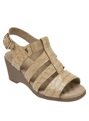 Sandalia Mujer de Cuero Charol