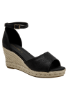 Sandalia de mujer en color negro, estilo casual, ideal para días calurosos.