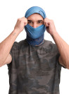 Bandana versátil azul para niño, se puede usar como bufanda o cinta para la cabeza, tejido respirable.